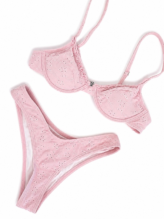 Source Unknown Other - Bikini two-piece swimsuit Pink Eyelet Underwire size S
